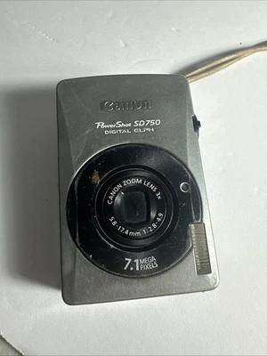 Canon PowerShot SD750 Digital ELPH 7.1 MP Used PARTS ASIS Untested (2) - Image 1 of 4