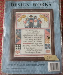 Kit de punto de cruz contado Design Works #87246 nuestra familia - Imagen 1 de 3