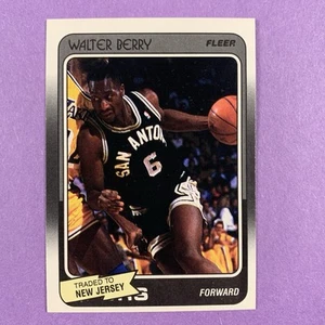 1988-89 Fleer Basketball Walter Berry #102 New Jersey Nets San Antonio Spurs - Picture 1 of 2