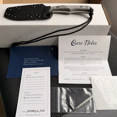 Chris Reeve Knives CRK Inyoni Black Canvas Micarta MAGNACUT INY-1000 - BNIB! - Image 1 of 4