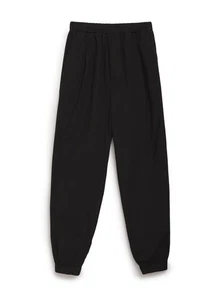 Stateside schwarze feine Popeline plissierter Saum Hose Hose Größe M neu mit Etikett $ 218 - Bild 1 von 6