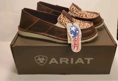 Zapatos Ariat para mujer 7,5 Cruiser vintage bombardero guepardo pelo mocasines planos sin cordones Foto 1 de 4