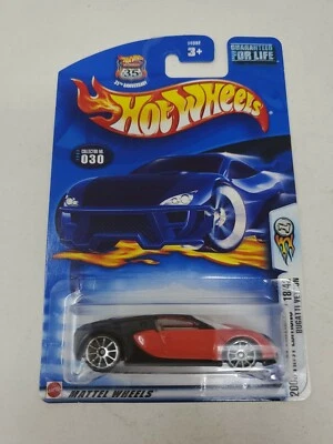 Hot Wheels 2003 #30 First Editions #18 Bugatti Veydon red & black MOC VHTF  - Image 1 of 4