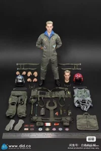 Figura de acción masculina DID 1/6 MA80182 Tom y Nick American F14 Pilot Men en stock - Imagen 1 de 5