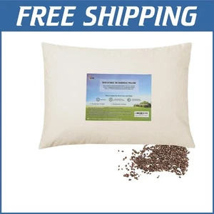 Adjustable Organic Buckwheat Pillow 16x22 - Firm Support for Best Sleep Quality - Picture 1 of 9
