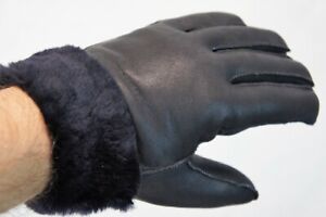 5 COLORS 100% REAL SHEEPSKIN SHEARLING LEATHER GLOVES UNISEX Fur Winter S-2XL
