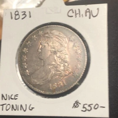 Busto tapado medio dólar 1831 elección au bonito tono y atractivo visual Foto 1 de 4