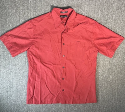 Camisa Brandini Mediana Para Hombre con Botones Gamuza Sensación Poliéster y Nylon Roja 2XL Foto 1 de 4