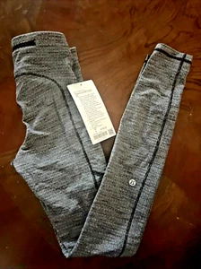 NWT Lululemon Speed Up MR Tights 28” Black Gray Herringbone Size 2 LW5CPAS VKBW - Picture 1 of 5