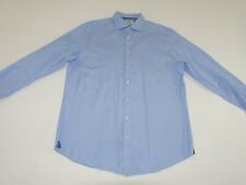 Charles Tyrwhitt Men's Slim Fit Dress Shirt 17 - 36 Blue Chevron Button Front