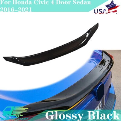 2016-2021 Fit For Honda Civic Rear Trunk Top Roof Spoiler Wing HIGHKICK DUCKBILL Foto 1 de 4