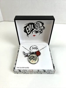 Charm Necklace Disney Cruella De Vil New In Box Silver Plated One Size Gift - Picture 1 of 9