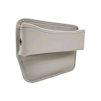 Organizador de bolsa de almacenamiento insertada de cuero marfil para automóvil  Foto 1 de 4