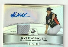 2010 Bowman Platinum Refractor Kyle Winkler USA GU-Autograph Auto Card /740