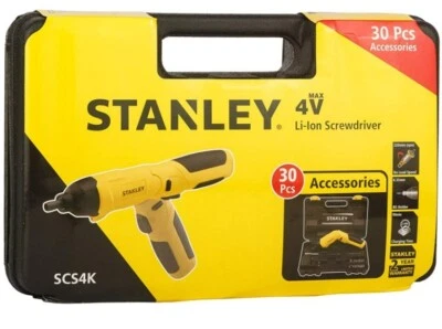 STANLEY SCS4K 4V LITIO Destornillador de varilla con juego de brocas de 30 piezas Foto 1 de 4