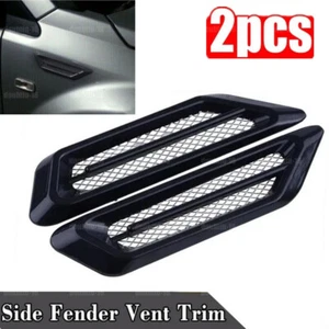 2PCS Car Side Air Flow Vent Fender Decorative Sticker Car Exterior Accessories - Picture 1 of 19