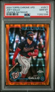 2024 Topps Chrome Update #USC7 Joey Gallo Orange Ray Wave /25 PSA 10 Pop 1 !! - Picture 1 of 3