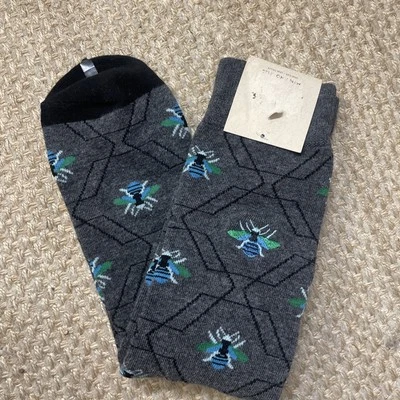 Clarks Para hombres 1 Par Calcetines de Vestir Zapato Abejas Insectos Escarabajos Talla Única Foto 1 de 4