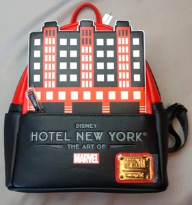 Disneyland Paris X Loungefly Backpack Art Of Marvel Hotel New York Spiderman - Picture 1 of 16