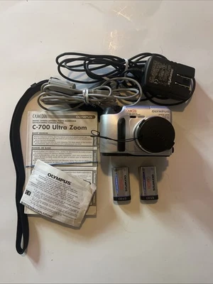 Olympus Camedia C-700 Ultra Zoom Silver 2.1 Mp With Charger And Batteries - Image 1 of 4