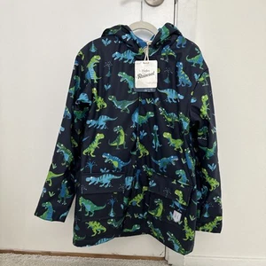 Hatley Hooded Rain Jacket Dinosaur Size 10 EUC - Picture 1 of 8