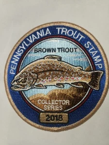 Pennsylvania Trout Stamp Patch 2018 Brown Trout, Pa Fish Commission, (Game-WTFW) - Picture 1 of 2