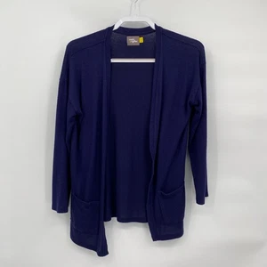 Rumi + Ryder Open Front Long Sleeve Knit Cardigan Blue Size Large 12-14 - Picture 1 of 9