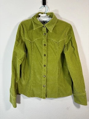 Chaqueta Camisa Live A Little Western Pana Mediana Verde Vaquero Chic Foto 1 de 4