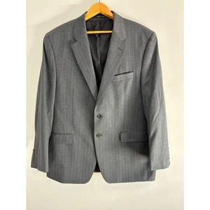 Lauren Ralph Lauren Men's Gray Pinstripe Two Button Blazer Jacket Size 44R - Picture 1 of 8