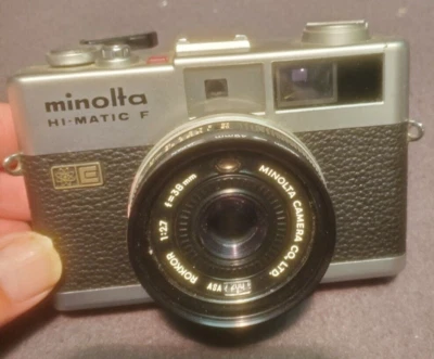 MINOLTA HI-MATIC F Rokkor 38mm F2.7 35mm Rangefinder Camera - Bild 1 von 4
