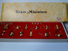 Brass Miniature Set, 16 Teile ca.1-3 cm Zinn / Messing aus den 70ziger Jahren