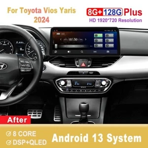 Toyota 12.3 inch Screen Android Car Radio For Toyota Vios Yaris 2024 Head Unit - Picture 1 of 7