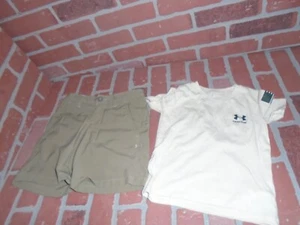 UNDER ARMOUR BOYS SHORTS SIZE YOUTH XS AND FREEDOM TSHIRT SIZE 4 IN GOOD COND - Picture 1 of 4