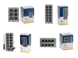 PANNELLO IP56 DI ALLUMINIO ANODIZZATO CABLATO CON INTERUTTORI E FUSIBILI MAX 15A - Picture 1 of 5