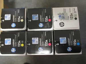 6 Stück HP 125A Tonerpack - Cyan/2 x Magenta/2 x Gelb/black alle FArben - Bild 1 von 1