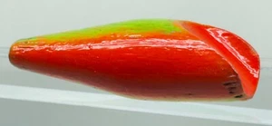Vintage Handcrafted Wood Plug Fishing Lure Neon Colored Stripes Body 2.75” Pike - Picture 1 of 8