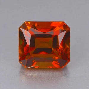 Zucca 4,89 Ct Arancia Brasiliana Madeira Citrino Pietra Preziosa Sciolta Taglio Quadrato - Foto 1 di 4
