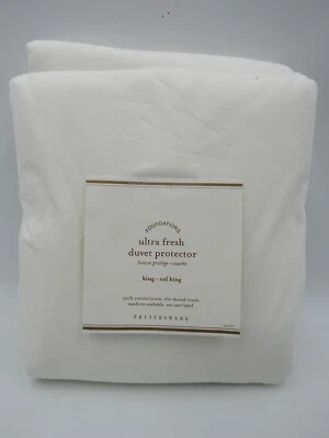 Pottery Barn Ultra Fresh Cotton Duvet Protector King Cal King White #P473 - Image 1 of 3