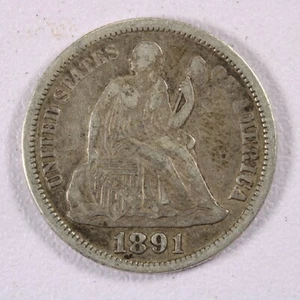 Dime seduto 1891 - VF - Foto 1 di 2
