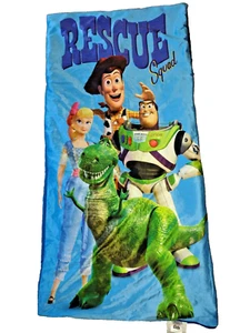 27x54 Toy Story 4 Rescue Squad Blue Sleeping Bag Woody Buzz Rex Sleep Sack - Picture 1 of 10