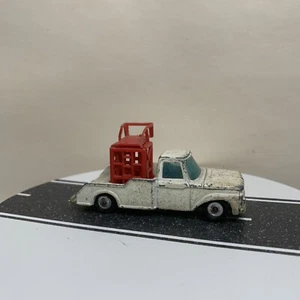 Husky Ford F350 Tower Truck White/Red Diecast Construction Work Truck VTG - Picture 1 of 15