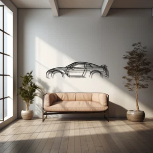 Metal Wall Decor for Nissan Skyline GT-R R35, Metal Garage Sign, gift for him - Picture 1 of 5