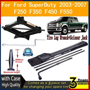 Spare Tire Tool For Ford 03-07 F250 F350 F450 F550 Super Duty Kit + Scissor Jack - Picture 1 of 12
