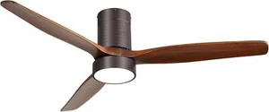 Sofucor 52 Inch Flush Mount Ceiling Fan with Light and Remote Control, 3 Blad... - Picture 1 of 8