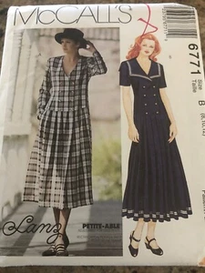 💐 McCALL'S #6771 - LADIES ( 2 STYLE ) DROP WAIST SAILOR DRESS PATTERN 8-12 FF - Picture 1 of 2