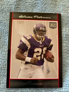 ADRIAN PETERSON 2007 BOWMAN ROOKIE RC CARD #126 Minnesota Vikings HOF??