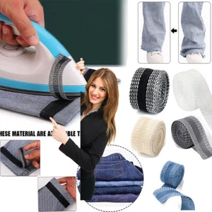 1/3/5/10m Iron-On Hemming Tape Shorten Self-Adhesive Trouser Pant Mouth 2.5cm - Picture 1 of 21