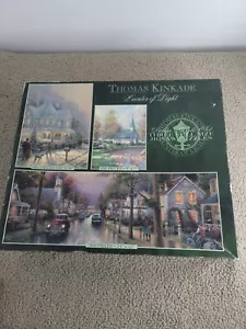 Vintage Thomas Kinkade 3 Jigsaw Puzzles Painter of Light 100 550 700 Pieces - Picture 1 of 5
