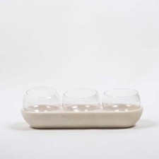 GumDesign 3 coppette in cristallo e marmo VERSATILE