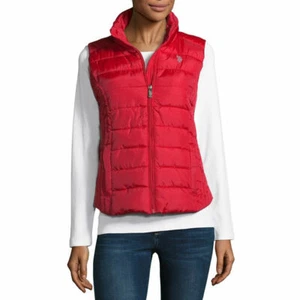 Women's US Polo Assn Quilted Vest, Color: Red, Size: L, MSRP $50 () - Picture 1 of 1